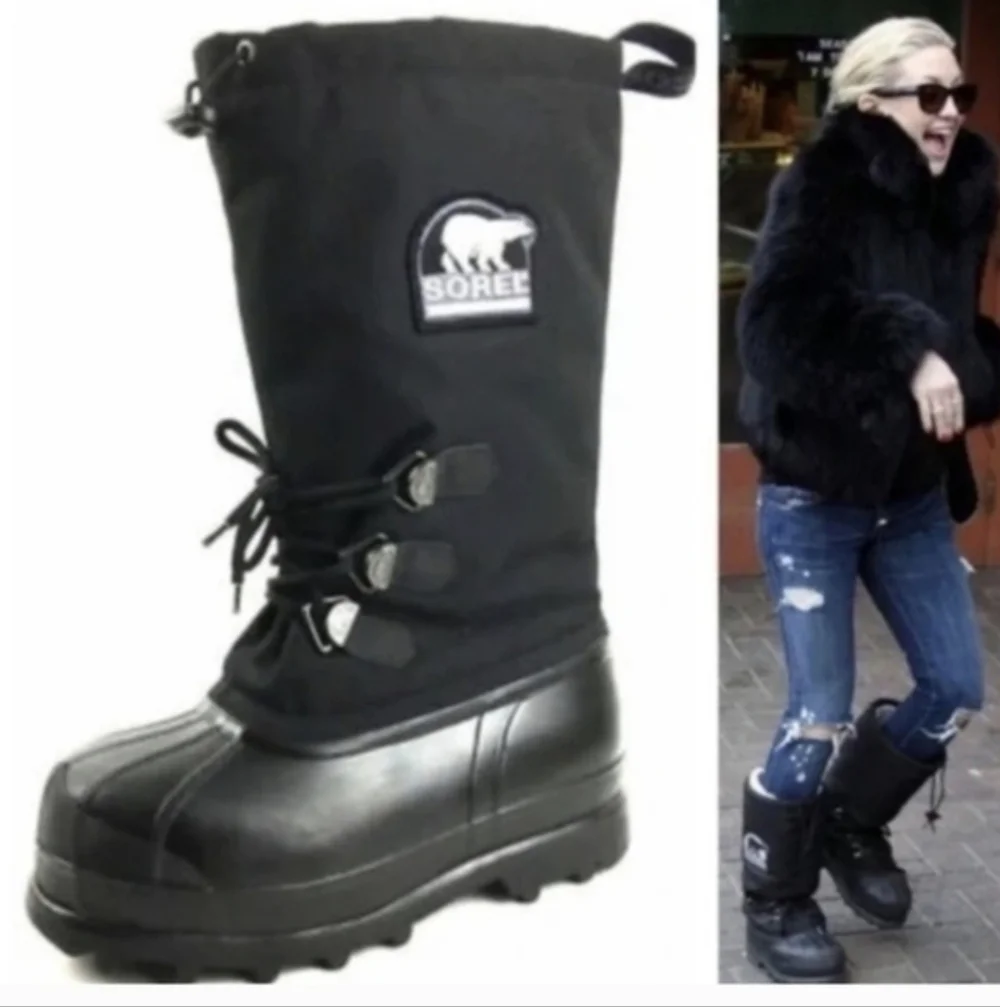 Sorel Kaufman Chunky Snow Lion Boots Size 6 Women's Vintage As New - Picture 13 of 14